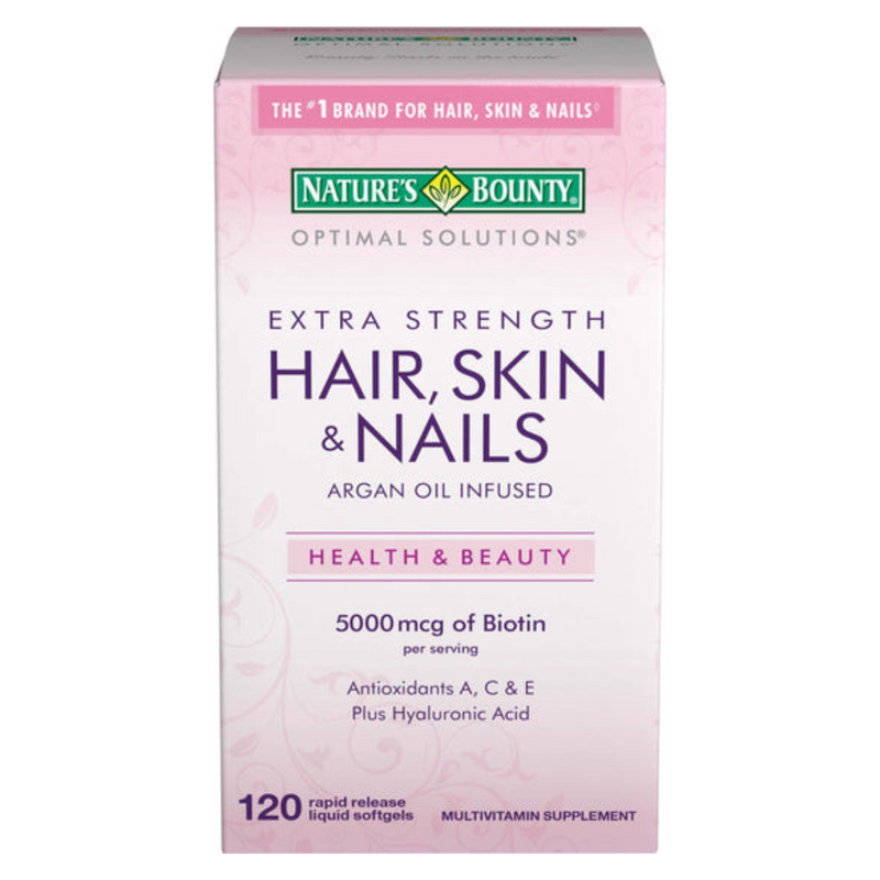 Nature's Bounty Optimal Solutions Hair, Skin &amp; Nails Extra Strength – 120 Softgels